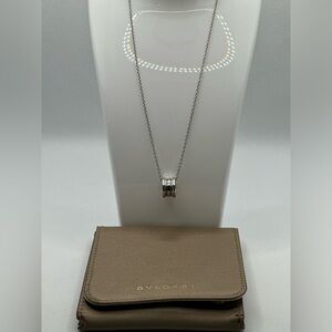 Bulgari 18K White Gold B.Zero1 Pendant Necklace